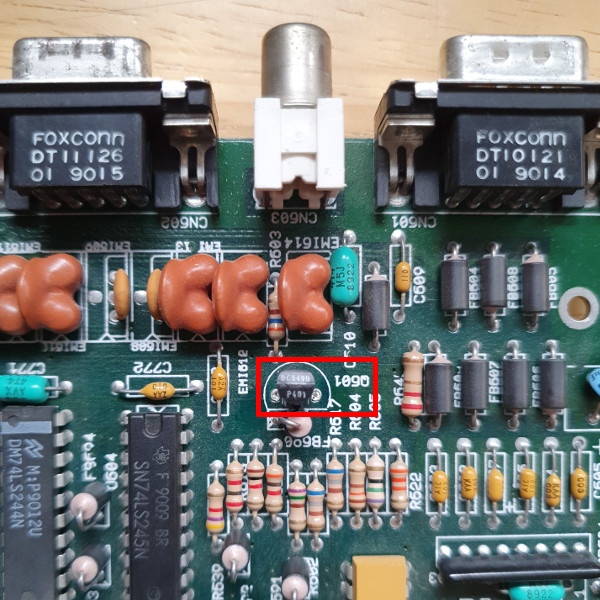 Commodore PC 20-III Circuit with Transistor