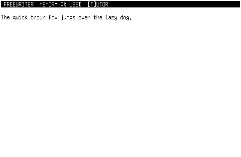 Screenshot of FreeWriter.