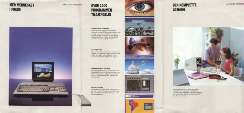 Amiga 500 leaflet side 1.