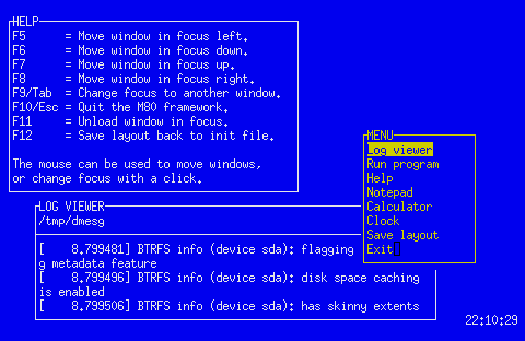 M80 framework version 0.2 screenshot